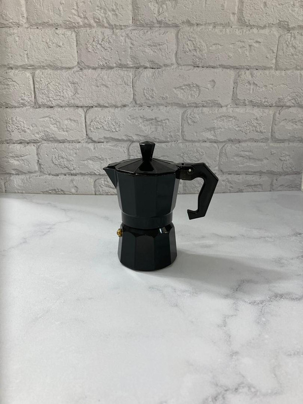 Black Moka Pot – 2/3/6 Cup Stovetop Espresso Maker